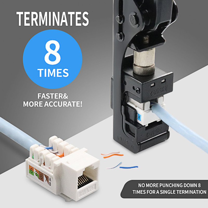 RJ45 Keystone Jack Punch descendit celeritate finem instrumentum pro XC gradus PX-T-FN