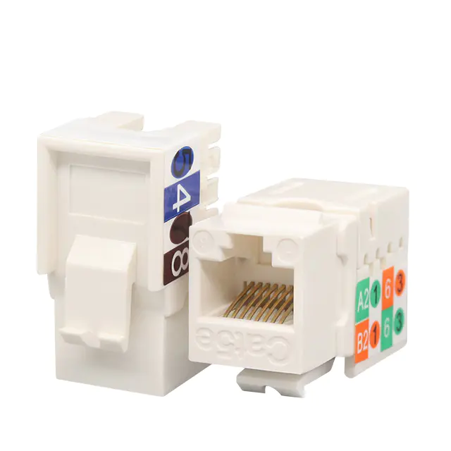 Quid commoda XC-gradus consilio Cat5e utp XC gradus ferrum in Keystone Jack?
